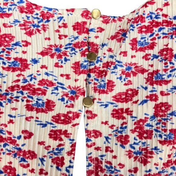 SABINA MUSAYEV Capella Print Pleated Knit Mini Dress XS Ivory Floral Multi Print - Picture 11 of 11